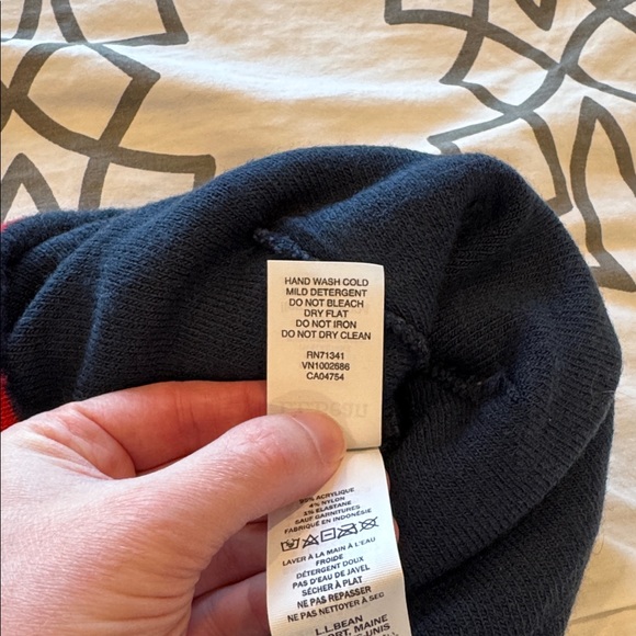 LLBean Vintage Classic Colorful Red White and Blue Winter Ski Katahdan Pom Hat - Picture 4 of 5